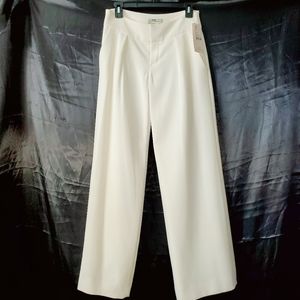 NWT Katherine Kelly Chloe Ivory Wide-leg Pants - Size 2